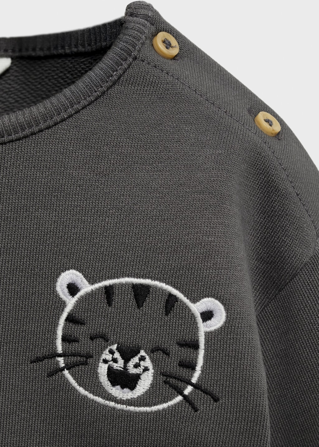 Embroidered detail cotton sweatshirt