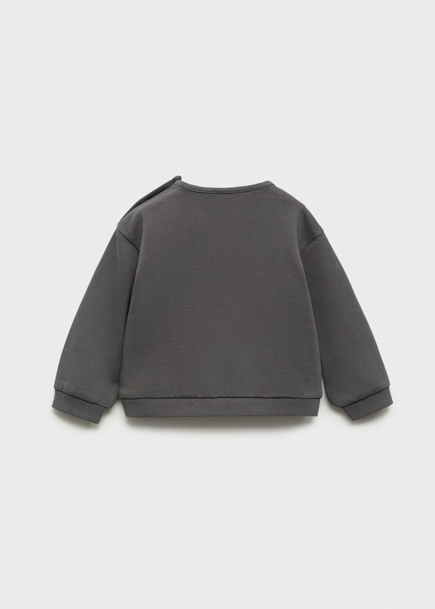 Embroidered detail cotton sweatshirt - Reverse of the article