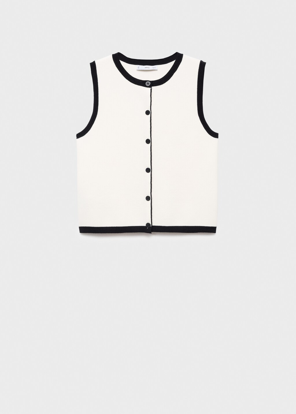 Knitted vest with contrast detail - image 2