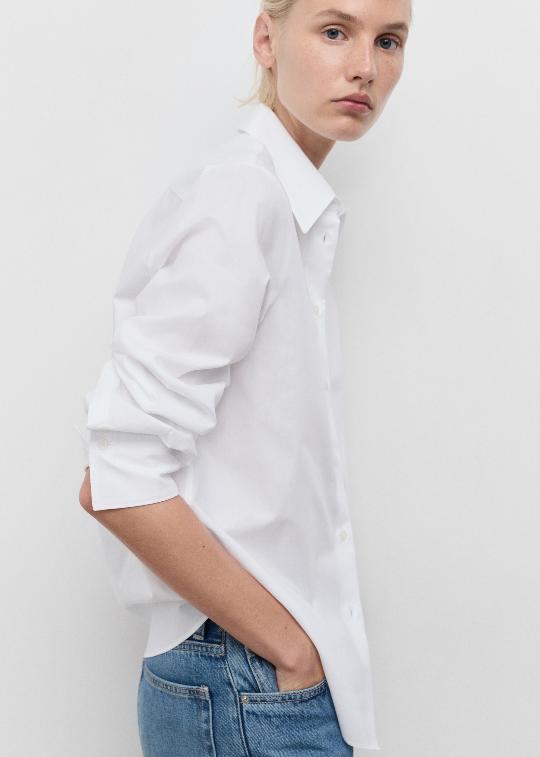 Regular cotton lyocell-blend shirt - Details of the article 2
