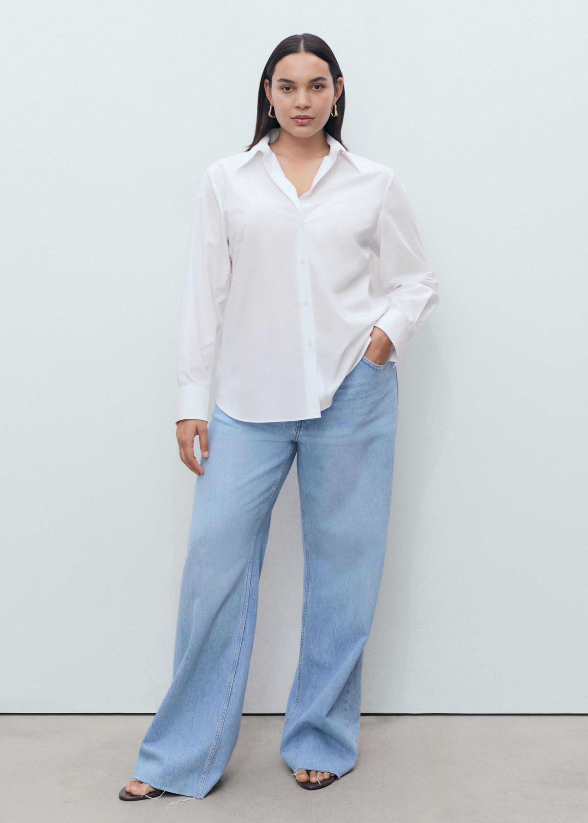 Regular cotton lyocell-blend shirt - Details of the article 3