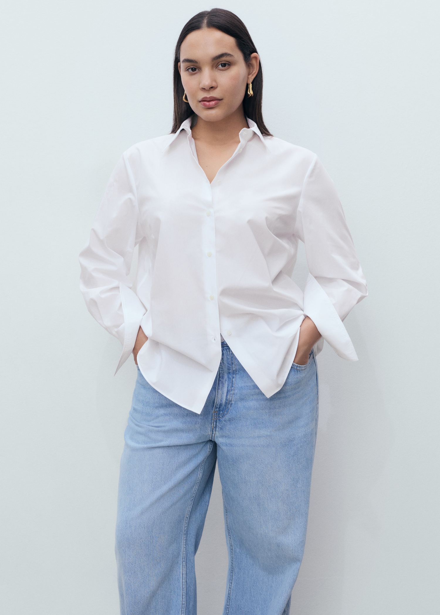Regular cotton lyocell-blend shirt - Details of the article 5