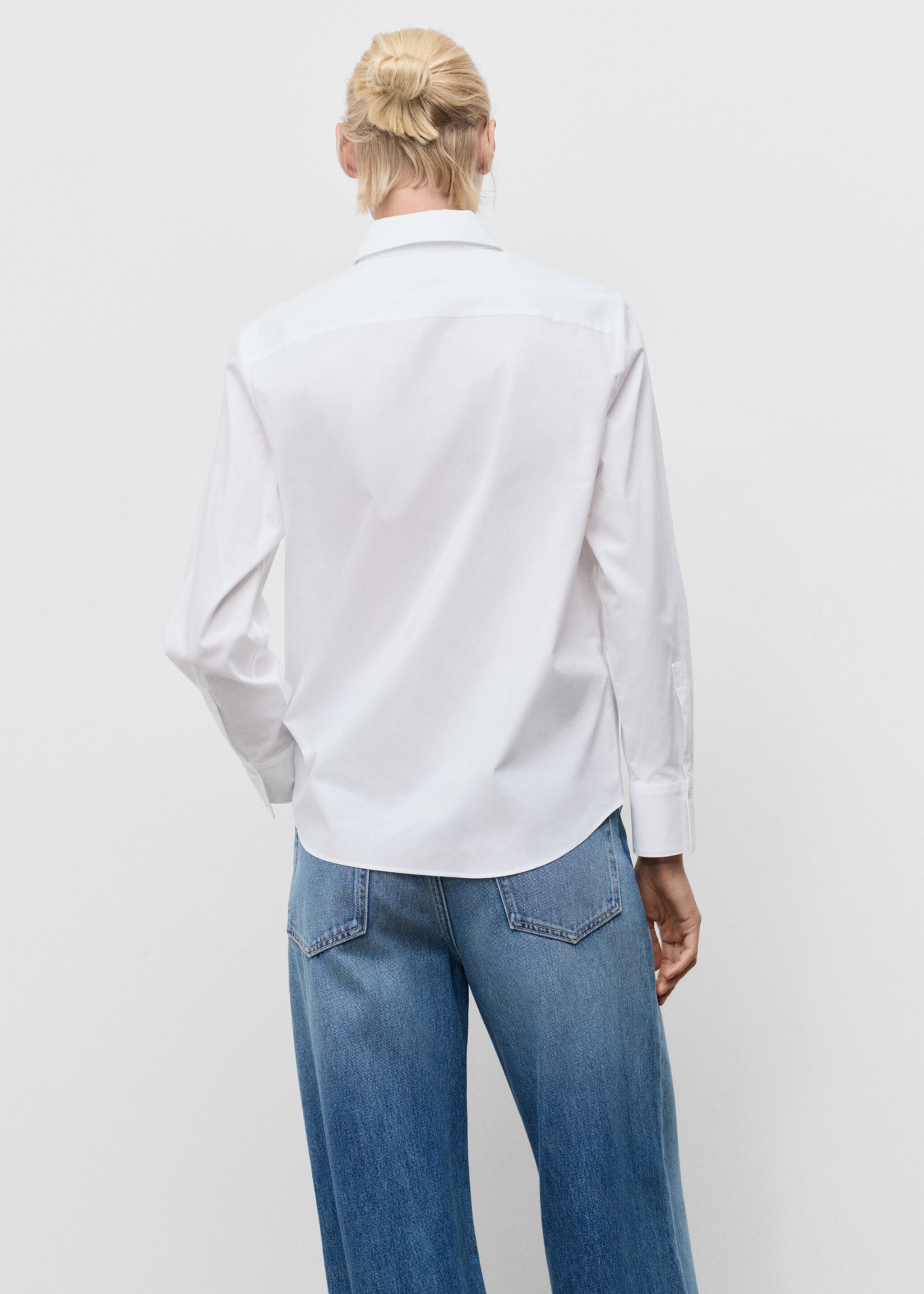 Regular cotton lyocell-blend shirt - Reverse of the article