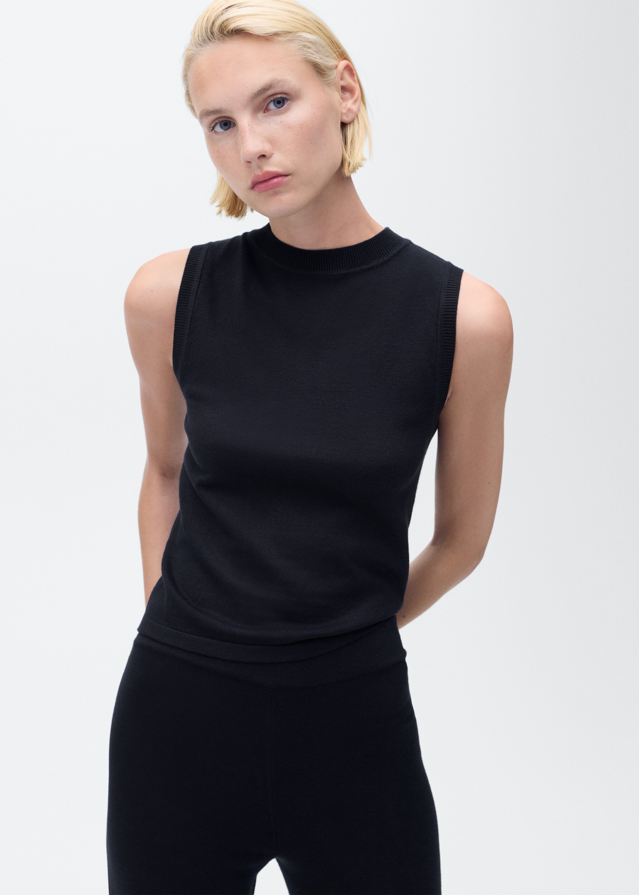 Fine-knit top - Medium plane, Navy. Ref: 17044086-00.
