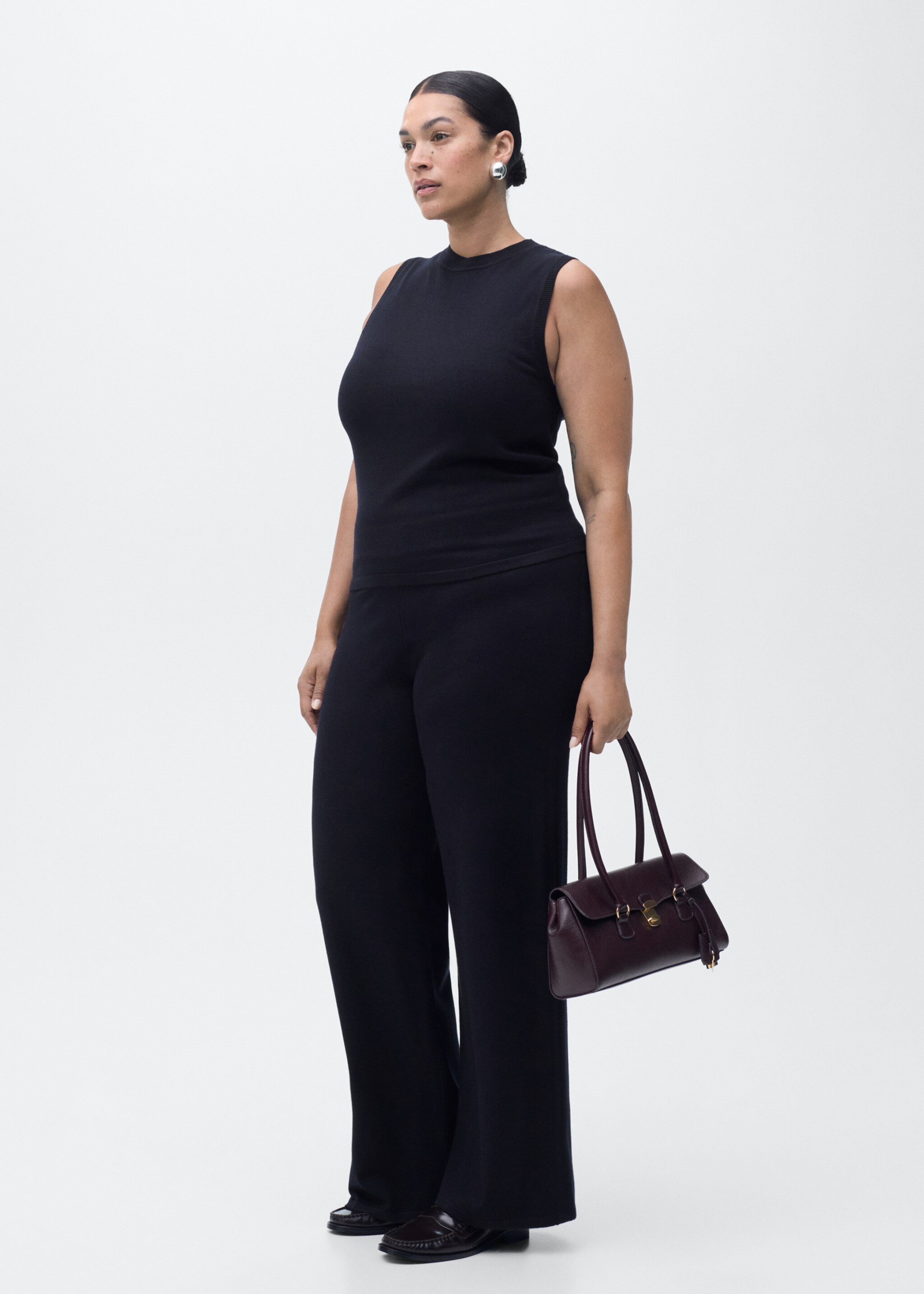 Fine-knit top - Details of the article 3, Navy. Ref: 17044086-00.