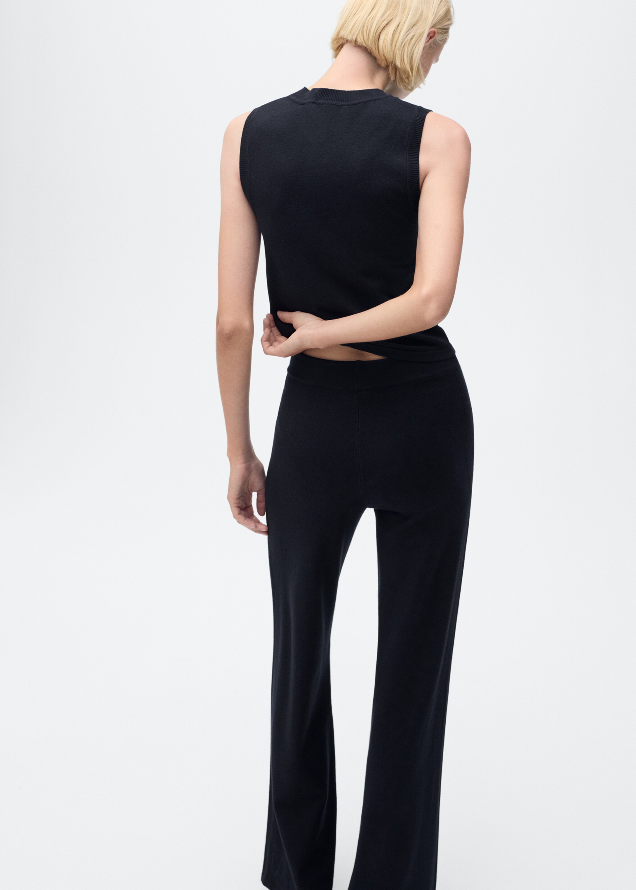 Fine-knit top - Reverse of the article, Navy. Ref: 17044086-00.