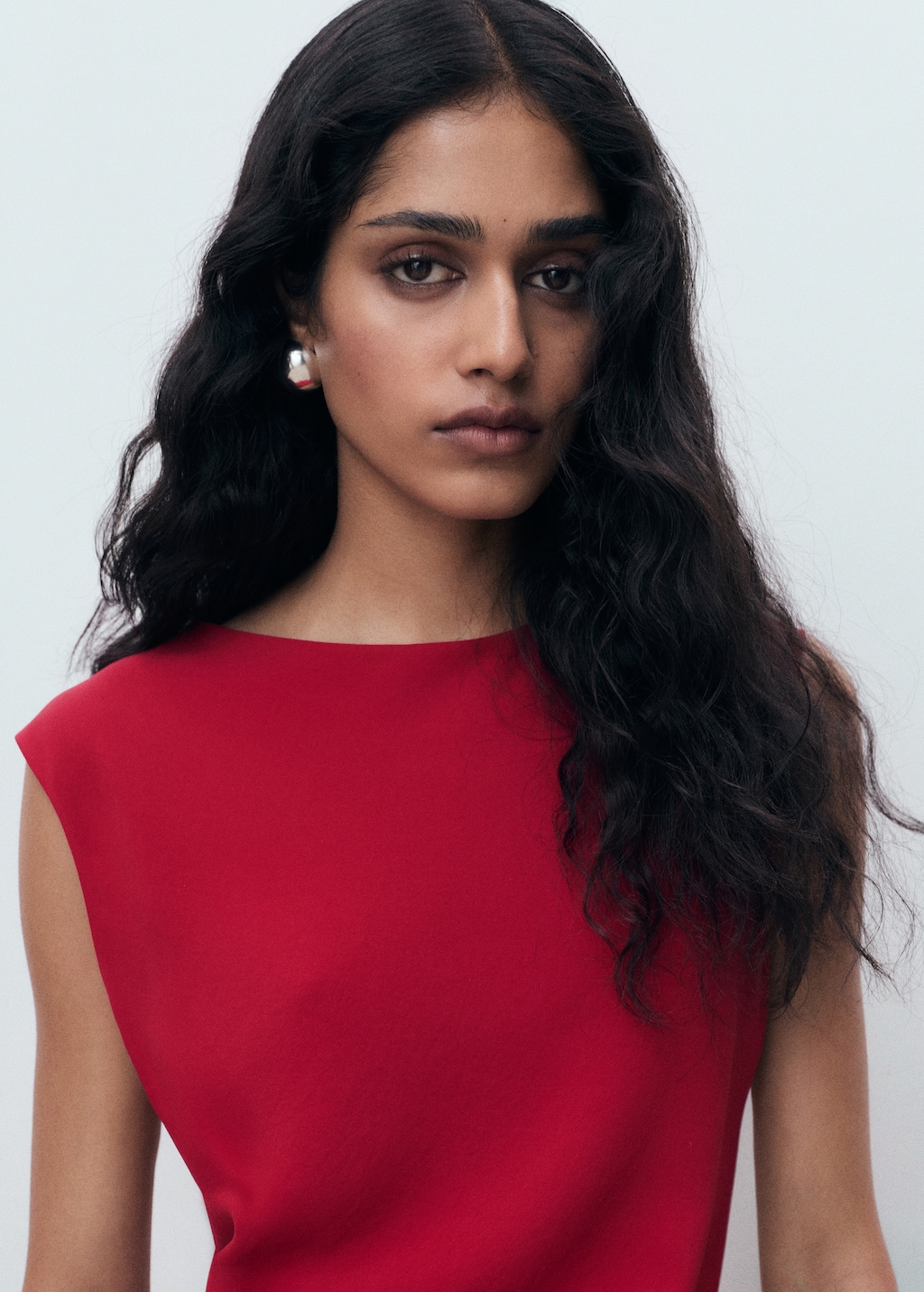 Mango Ruched midi dress