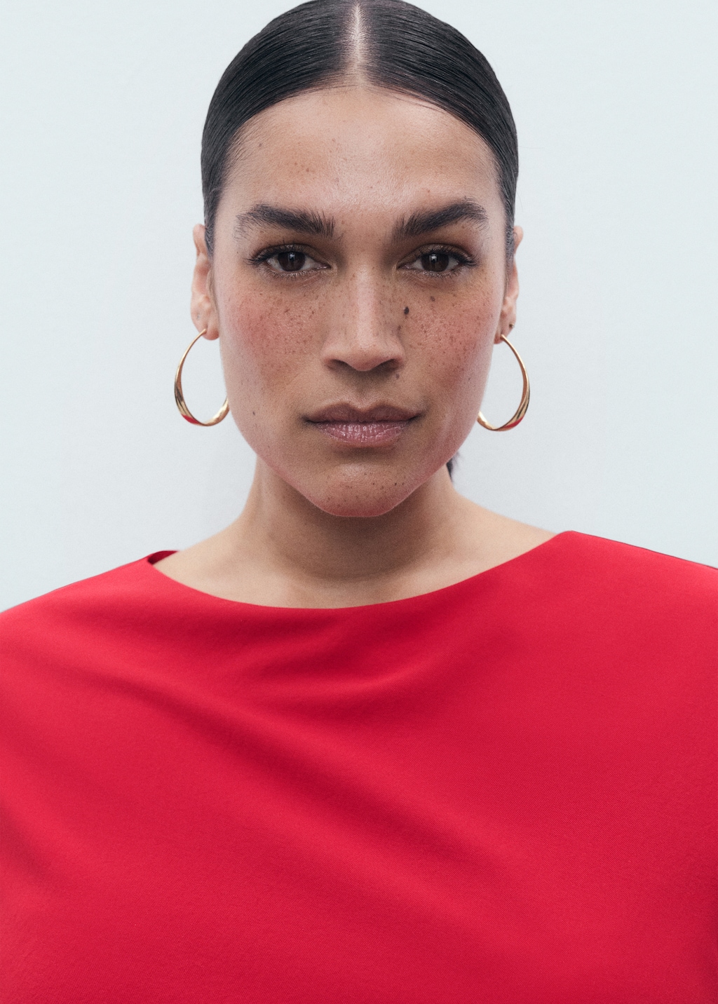 Mango Ruched midi dress