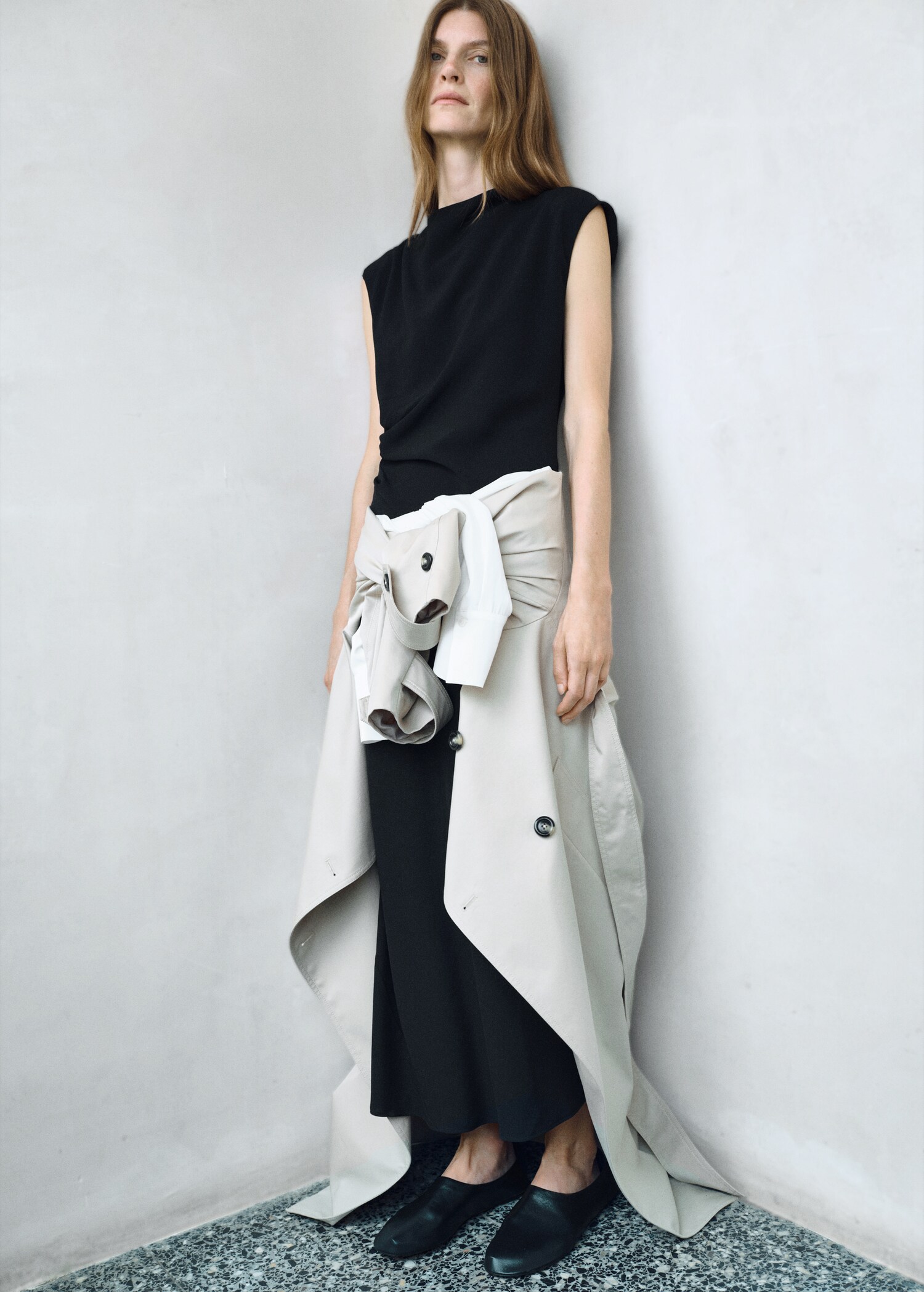 Ruched midi dress - Details of the article 2