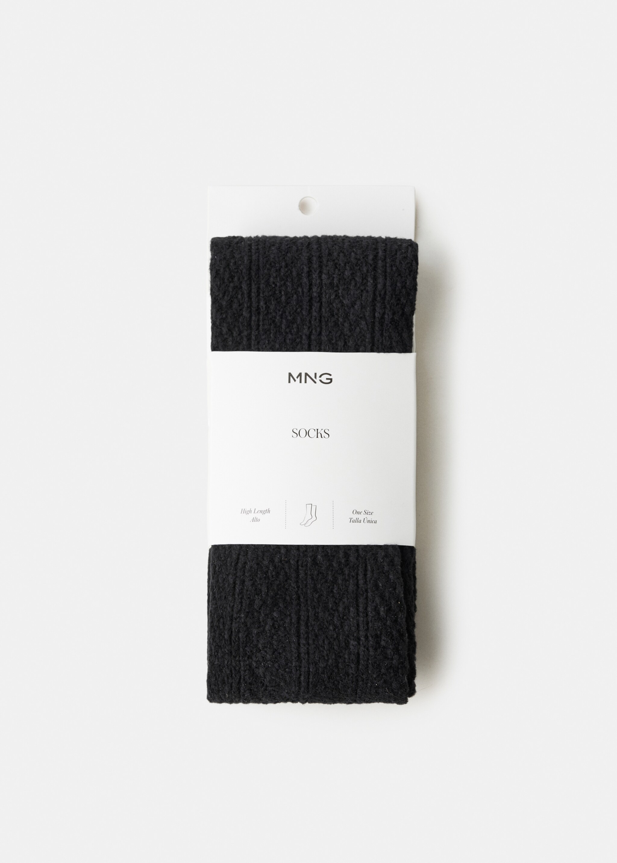 Long knitted socks - Details of the article 0, Black. Ref: 17044088-00.