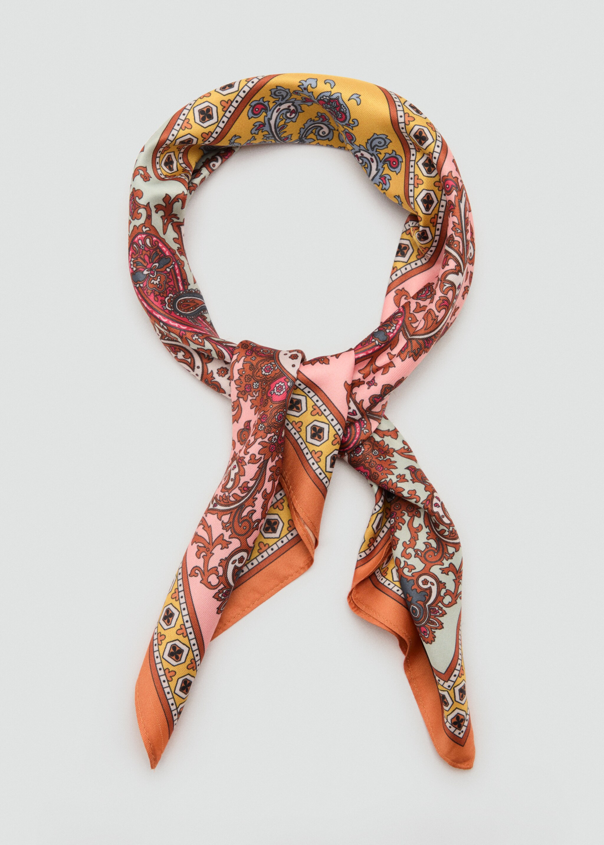 Paisley satin scarf - Details of the article 1