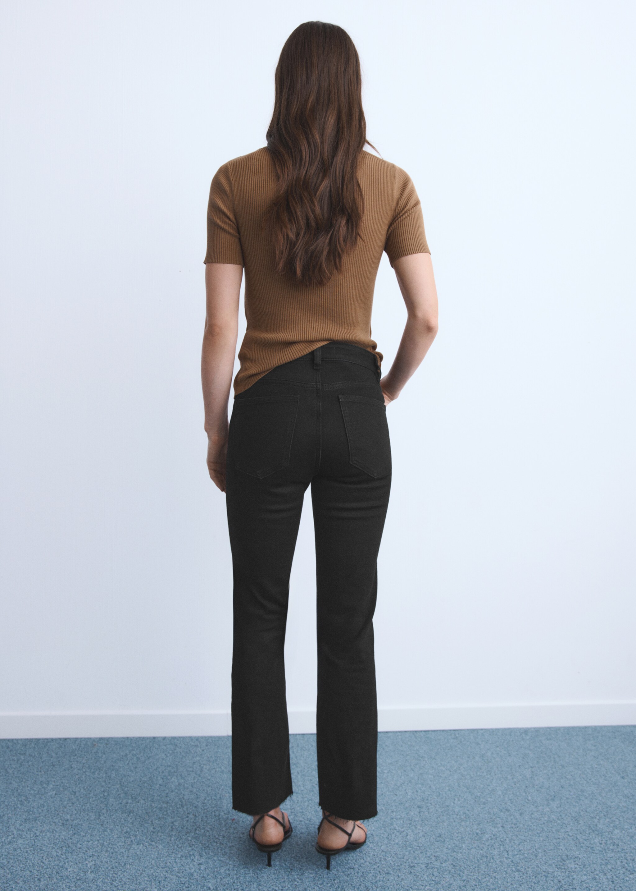 Jean Sienna flare crop - Verso de l’article, Black denim. Ref: 17044093-00.