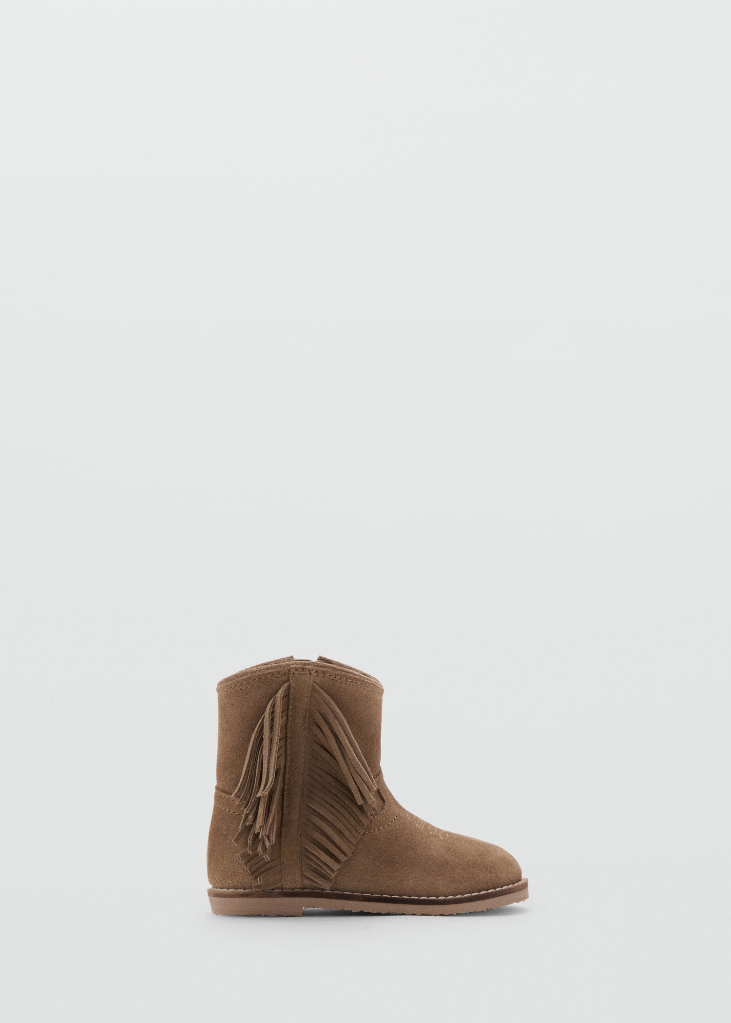 Fringed leather boots Kids MANGO United Kingdom - Main Image