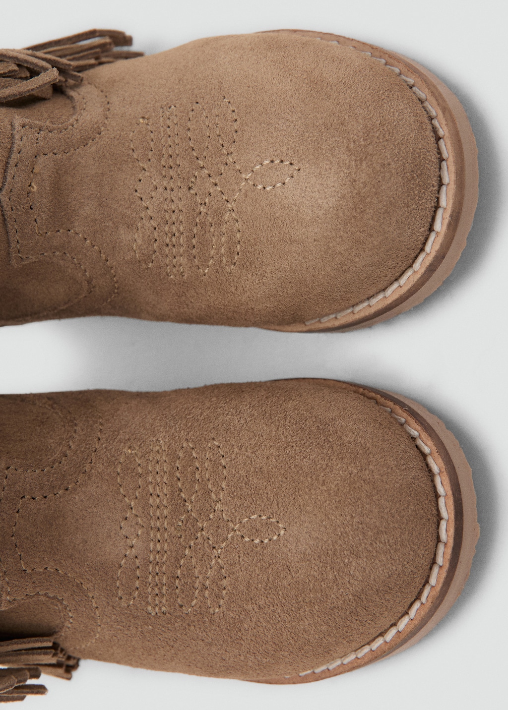 Fringed leather boots