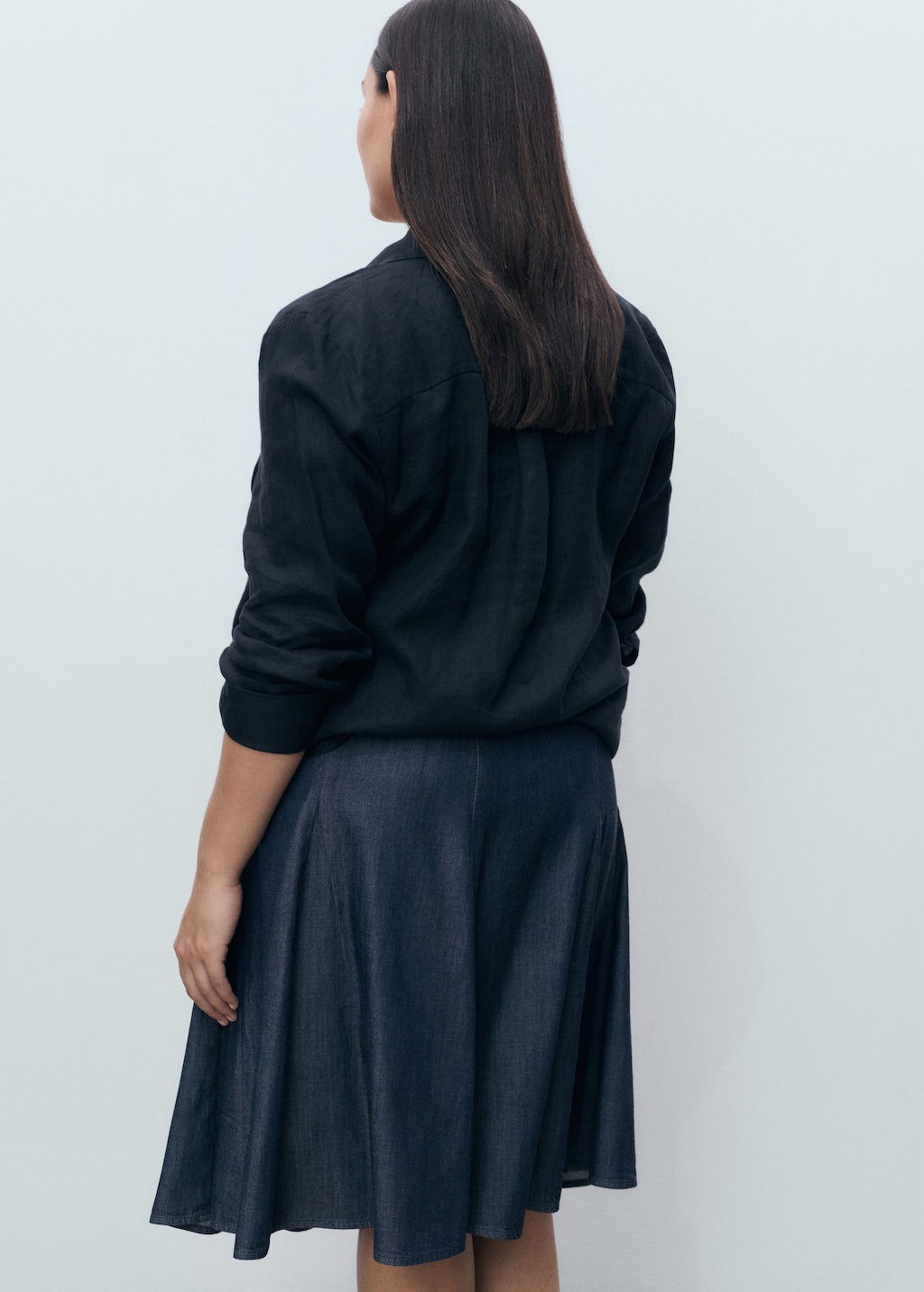 Pleated denim skirt - Women | MANGO USA