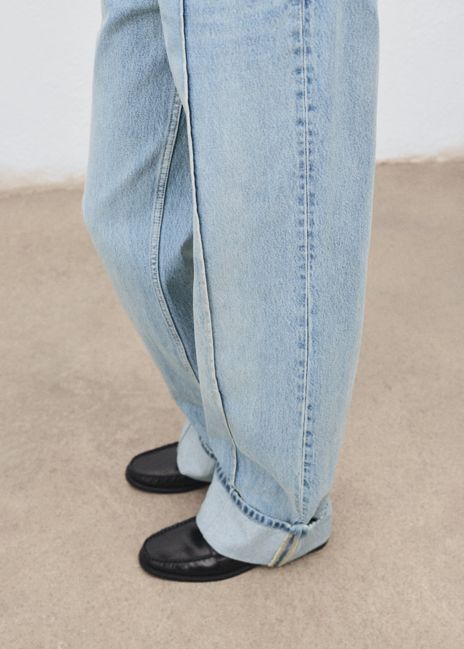 Džíny wide leg s ohrnutým spodním lemem - Detail zboží 6