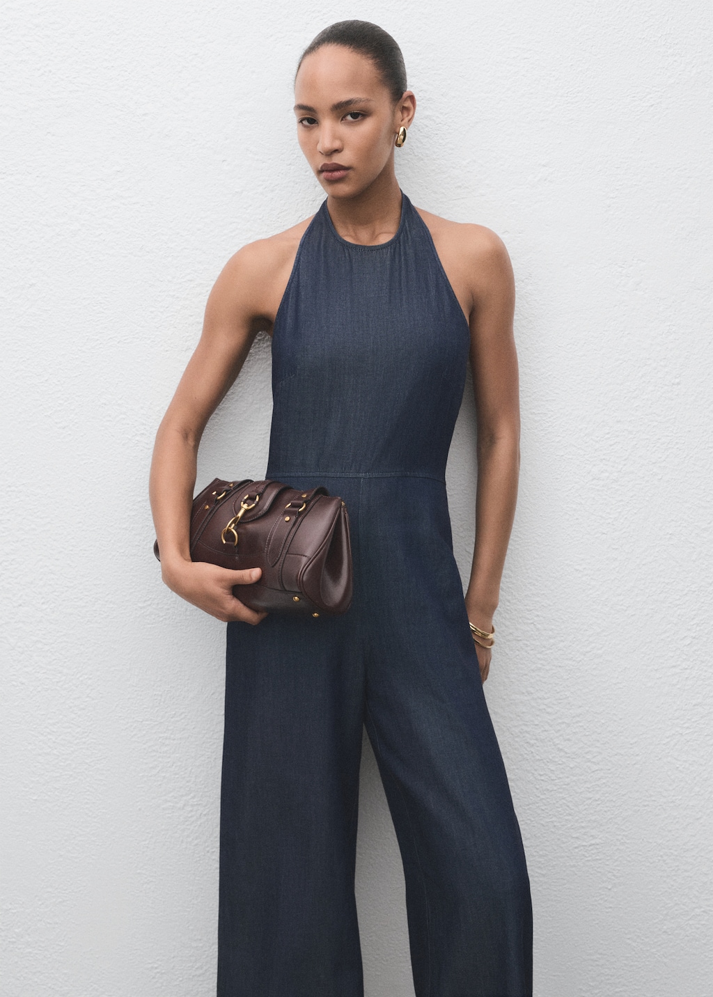 Lyocell denim jumpsuit