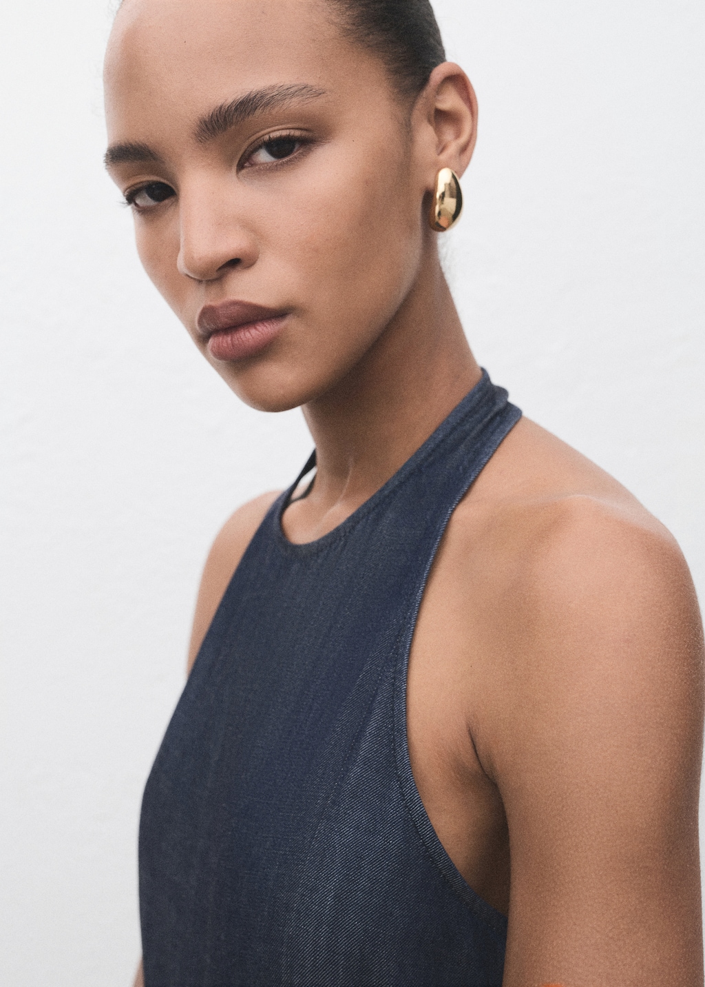 Lyocell denim jumpsuit