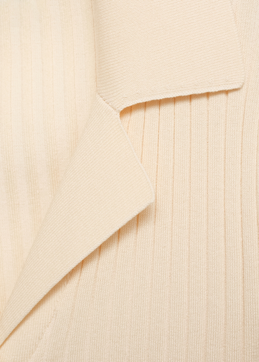 Ribbed lapel cardigan