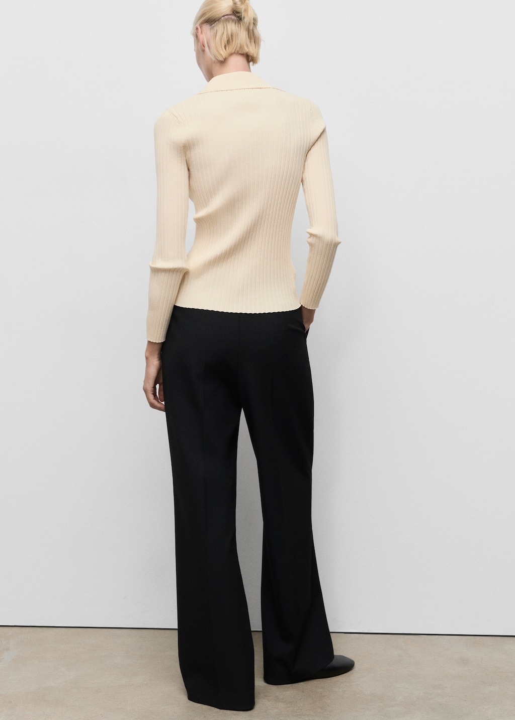 Mango Ribbed lapel cardigan thumbnail