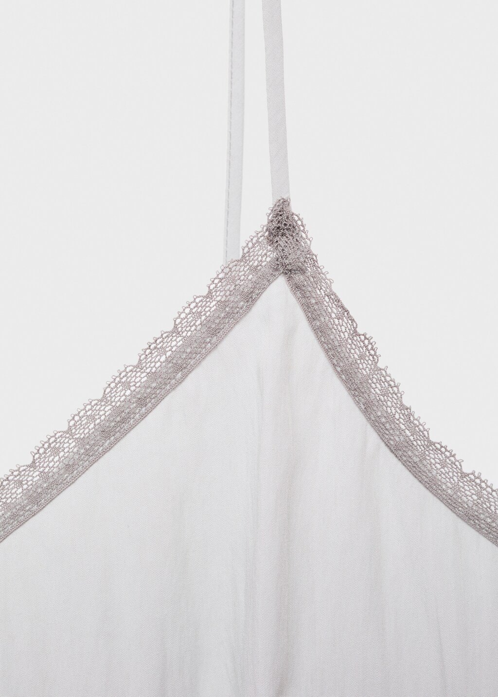 Pajama top with lace trim