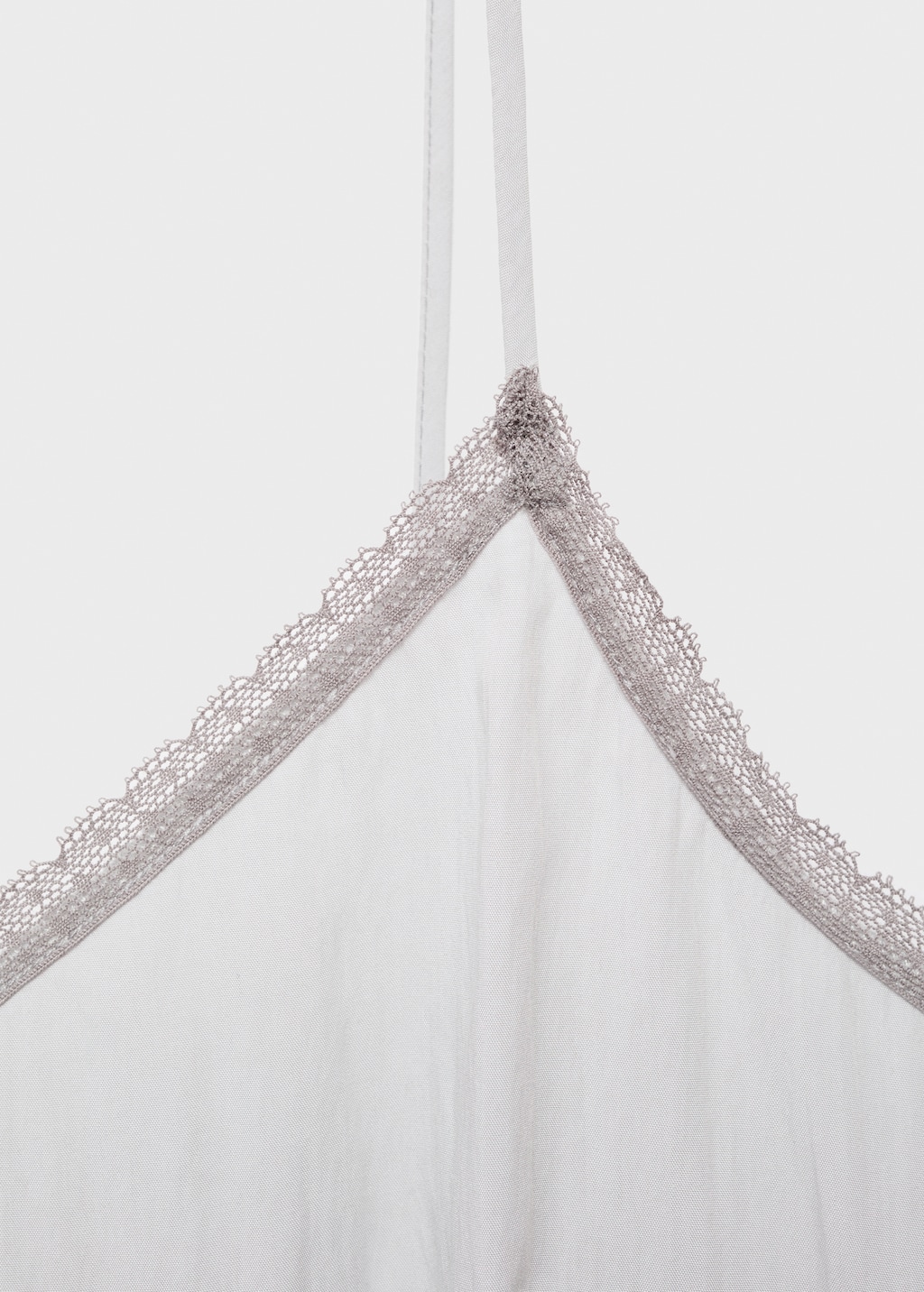 Pajama top with lace trim