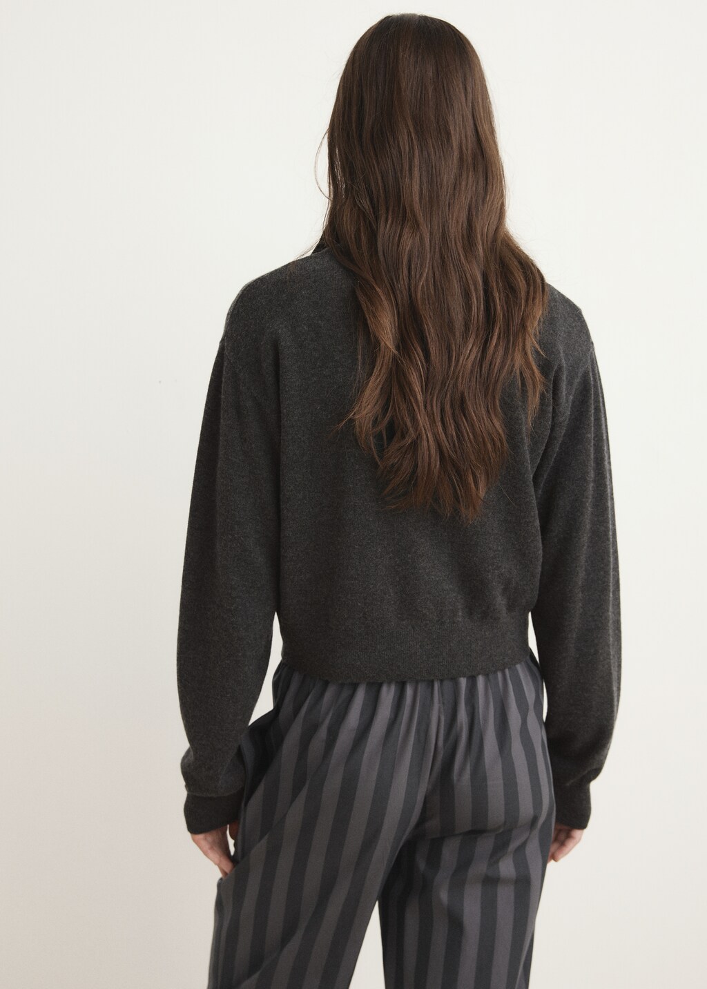 Mango Cropped wool cardigan with buttons