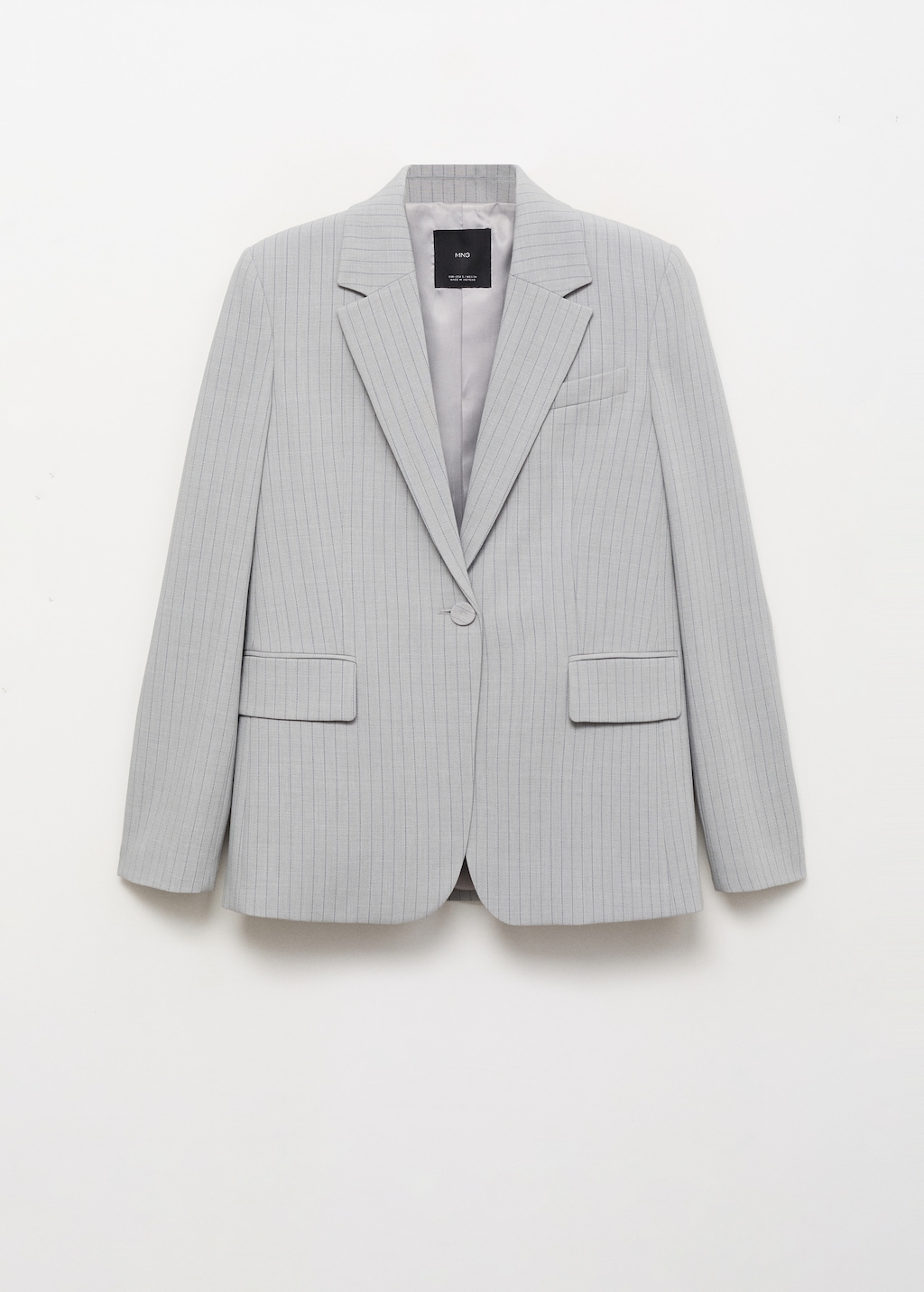 【関税&送料込】Off-White Grey Single-Breasted Pinstripe Jac Light gray lightweight seersucker Suit