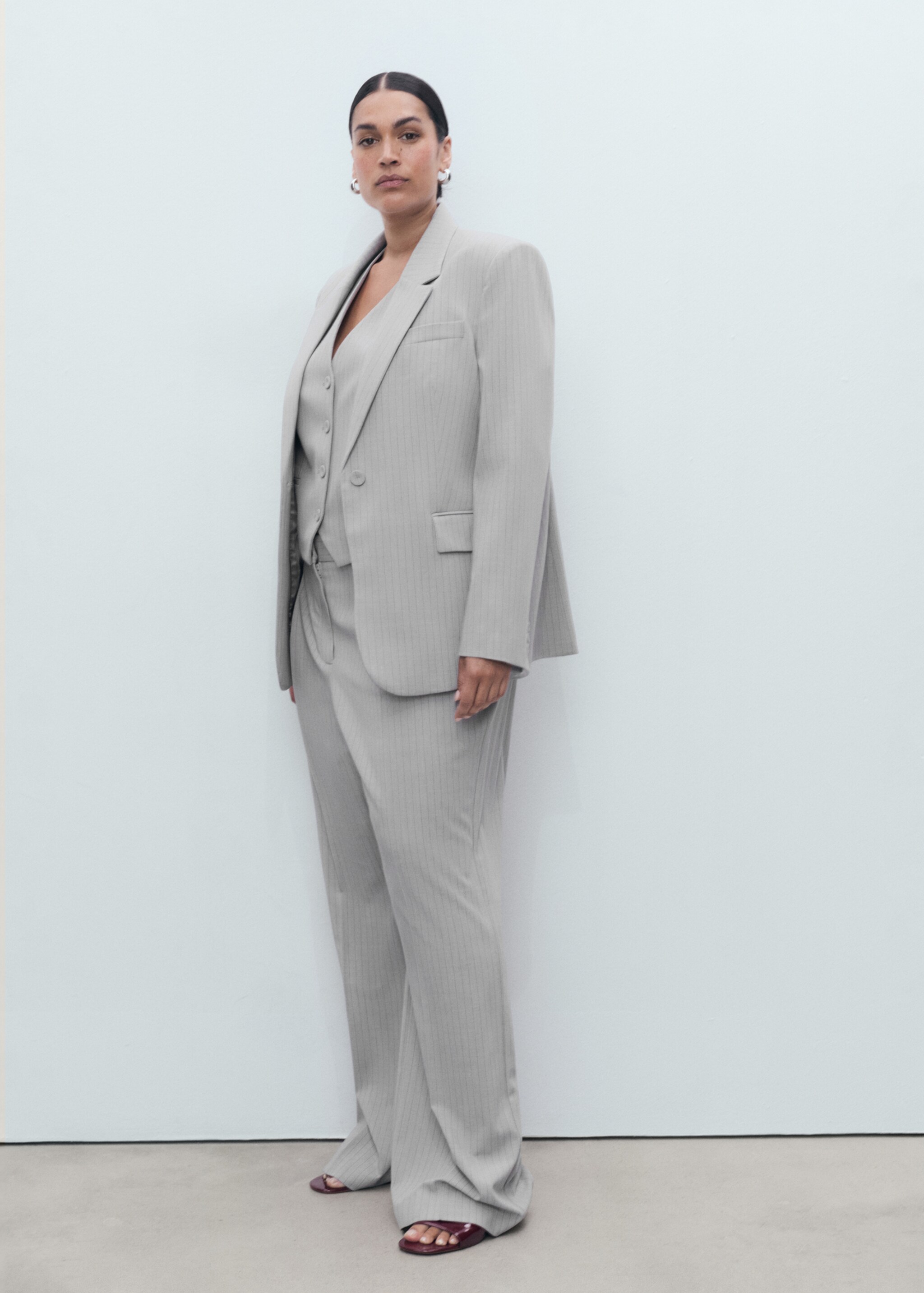 Blazer traje raya diplomática - Detalle del artículo 3, Gris. Ref: 17044120-00.