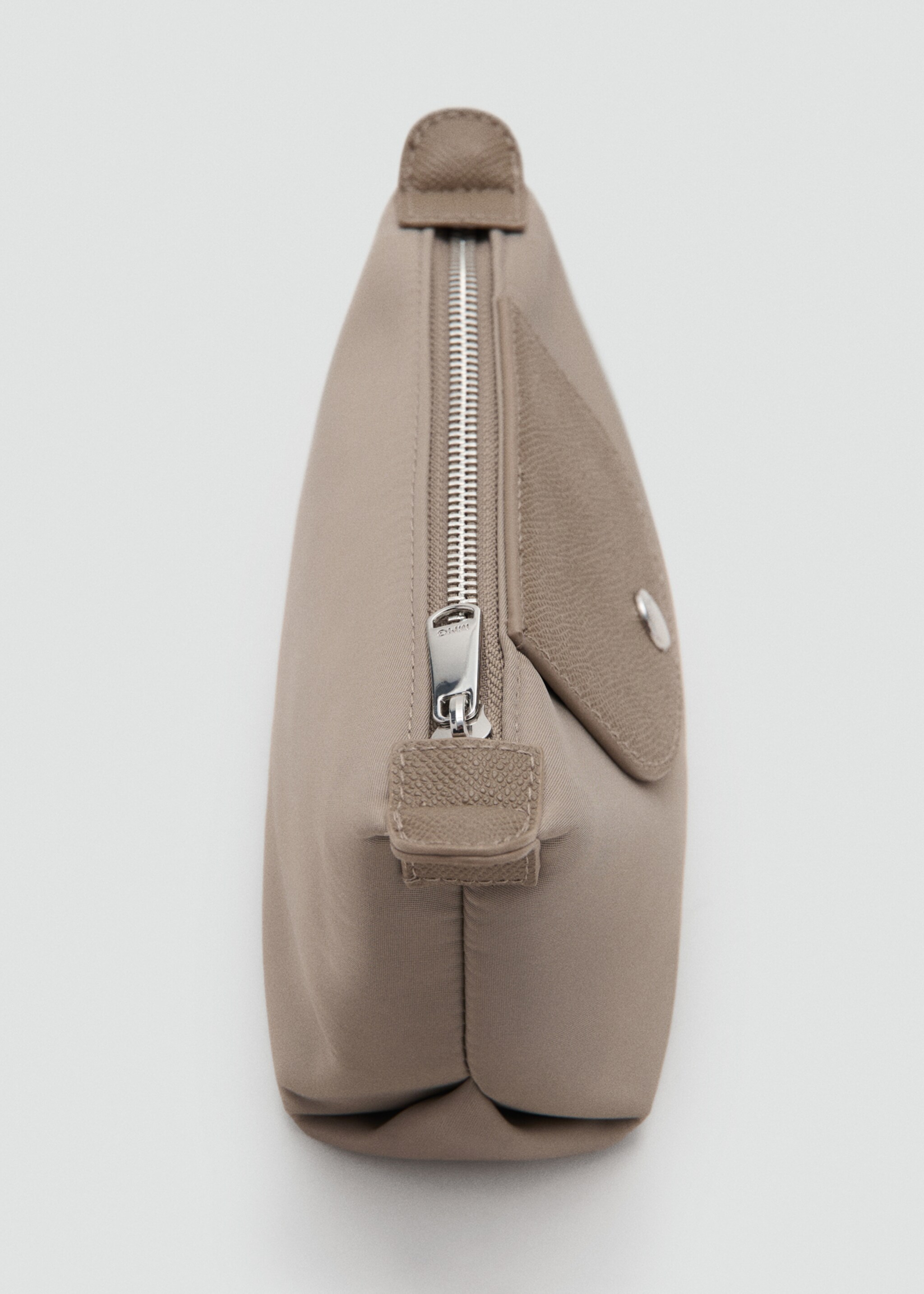 Medium combined nylon toiletry bag - Details of the article 1, Light/Pastel Brown. Ref: 17044123-00.