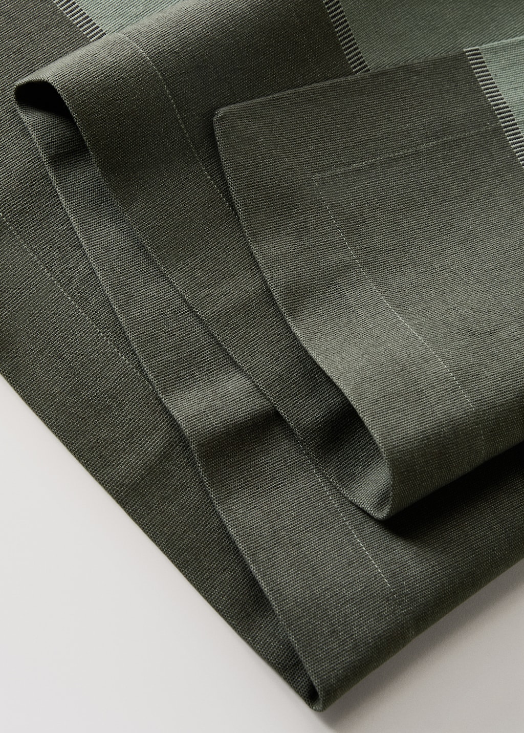 Cotton striped table runner various colors