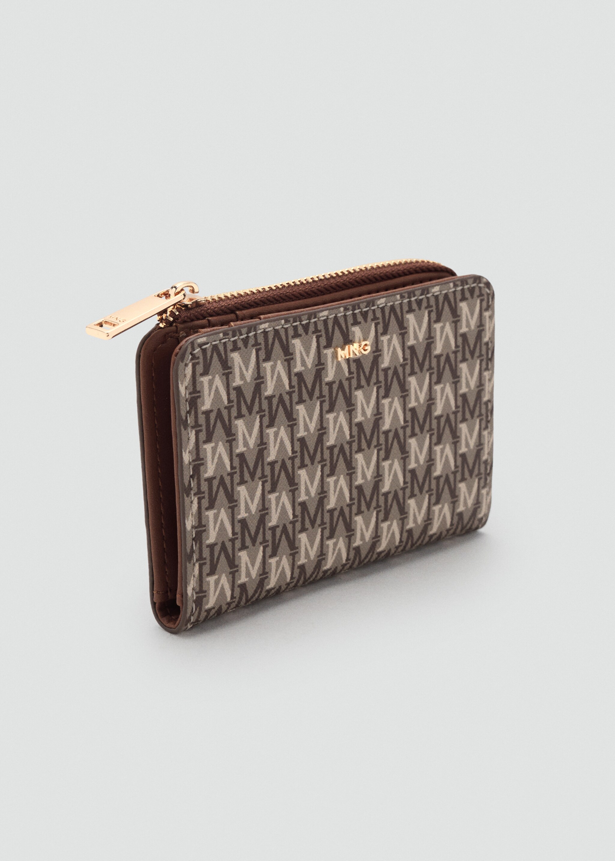 Canvas logo flap wallet - Средна равнина, Кожа. Ref: 17044130-00.