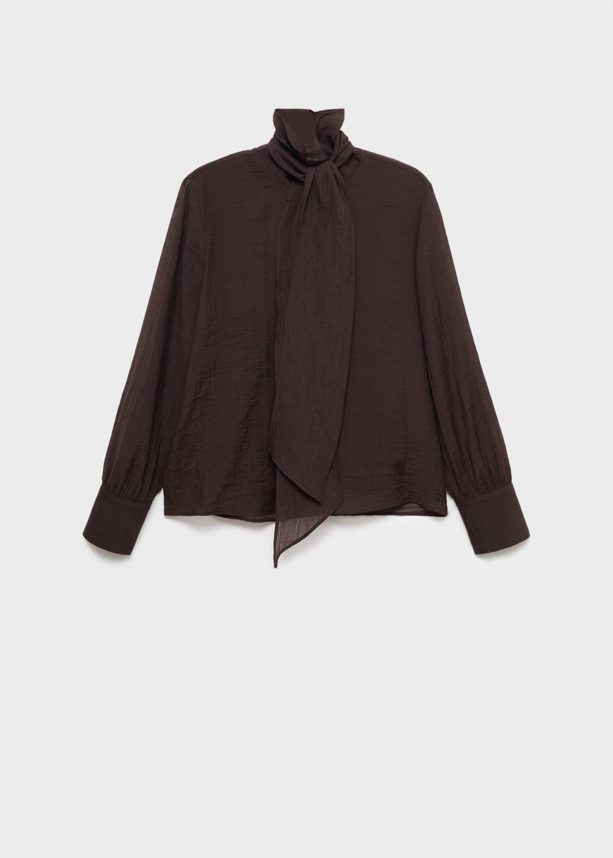 Foulard texture blouse - Article without model, Chocolate. Ref: 17044138-00.