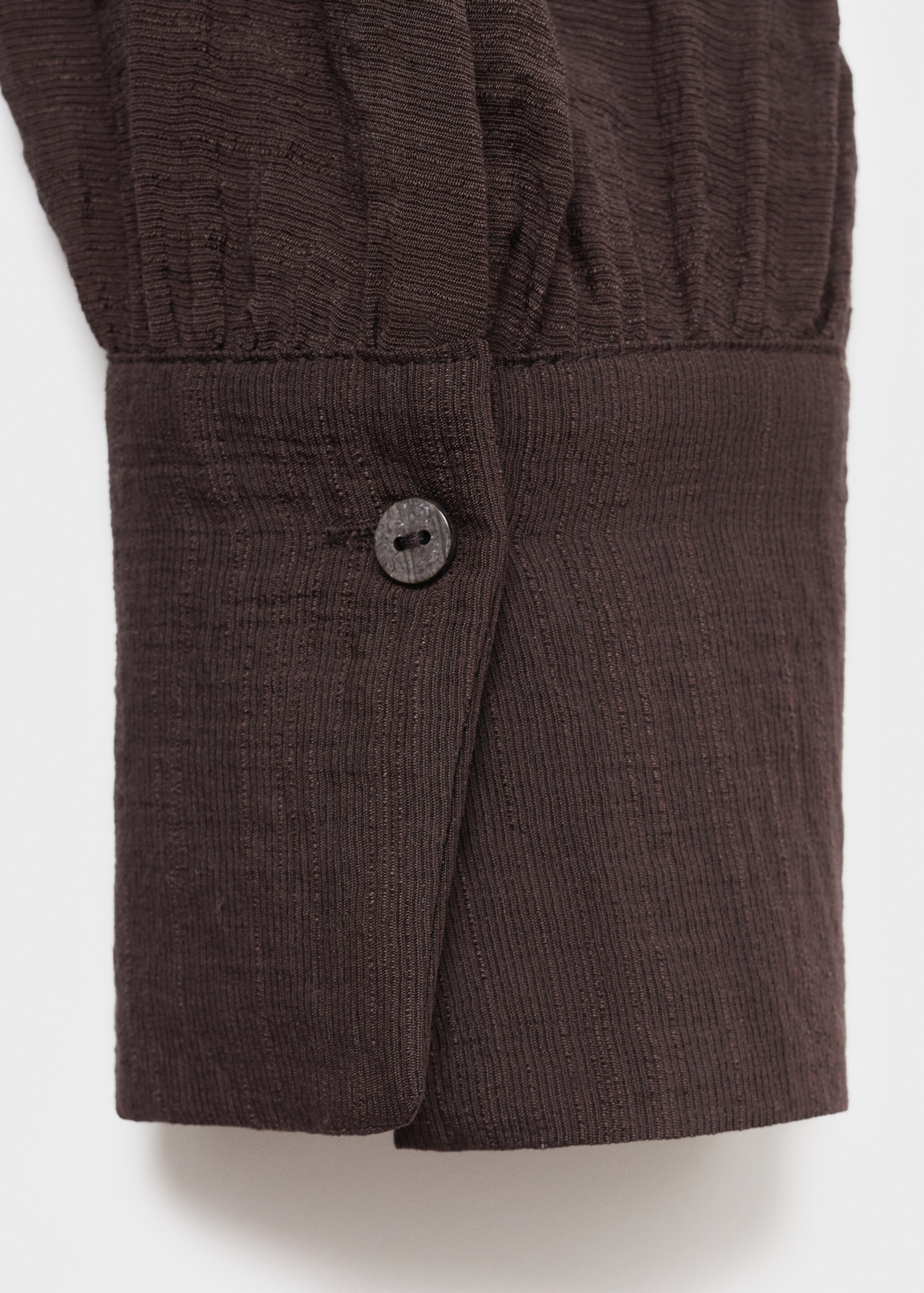 Foulard texture blouse - Details of the article 0, Chocolate. Ref: 17044138-00.