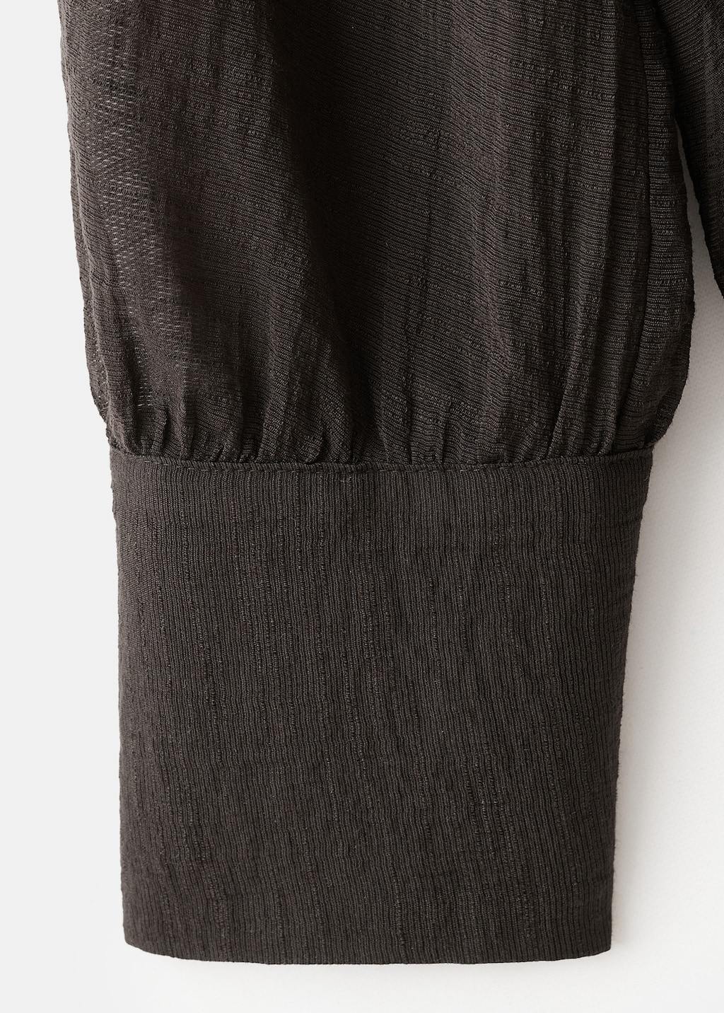 Textured blouse with foulard