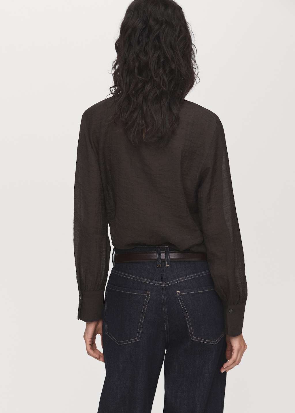 Textured blouse with foulard