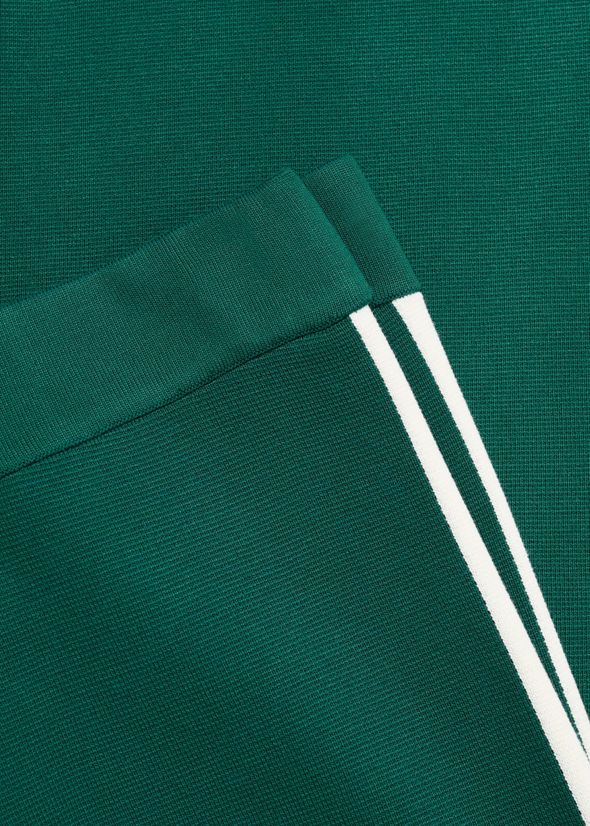 Fine-knit straight-fit trousers - Details of the article 0, Dark Green. Ref: 17044139-00.