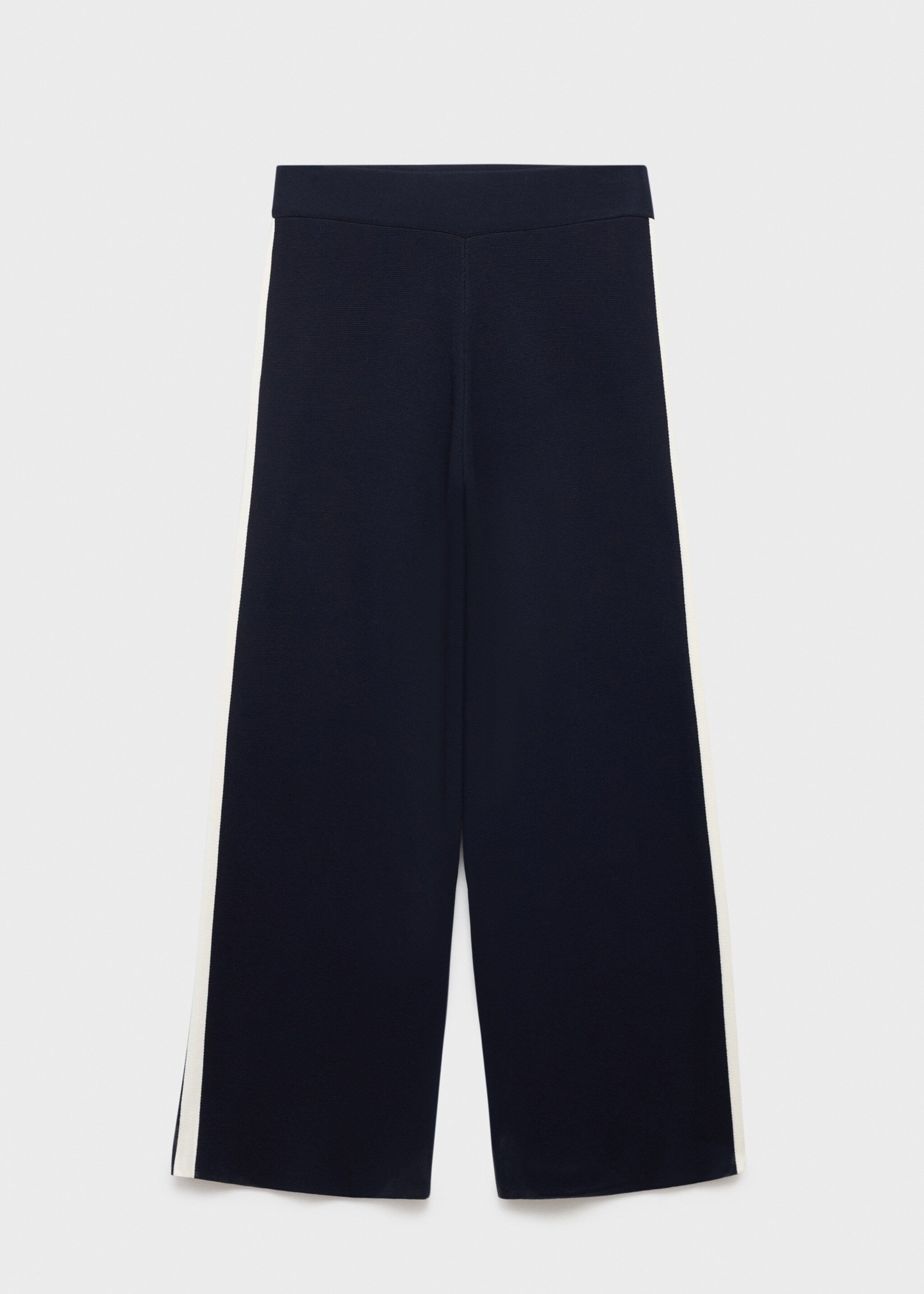 Fine-knit straight-fit trousers - Article without model, Dark Navy. Ref: 17044139-00.