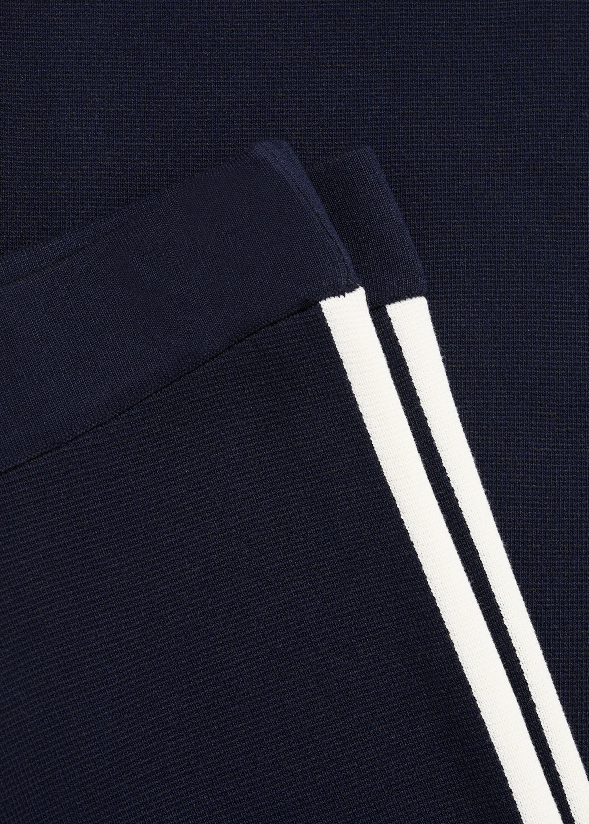 Fine-knit straight-fit trousers - Details of the article 0, Dark Navy. Ref: 17044139-00.