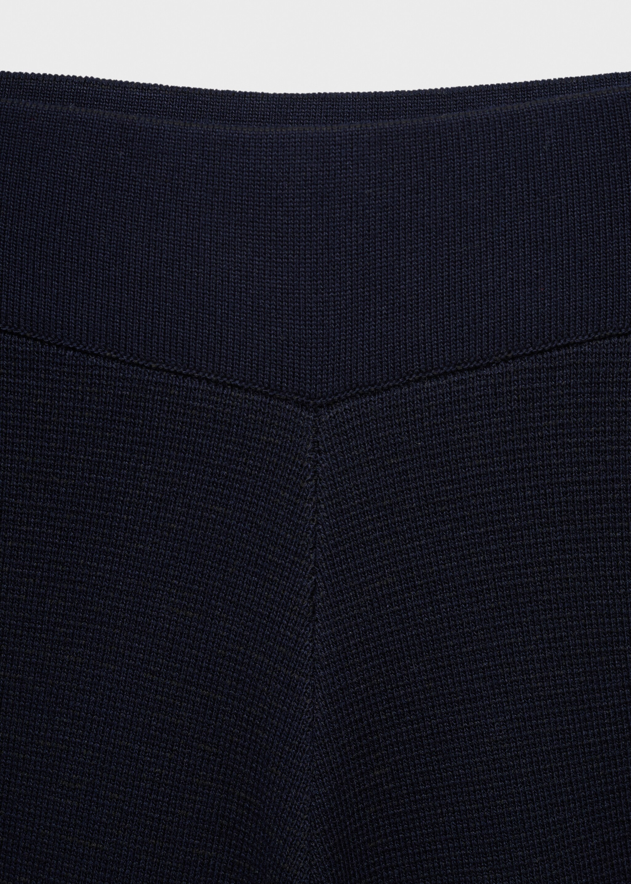 Fine-knit straight-fit trousers - Details of the article 8, Dark Navy. Ref: 17044139-00.