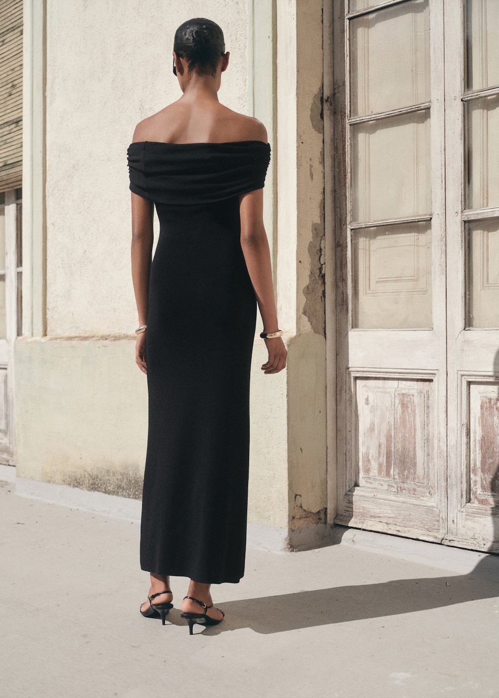 Strapless knitted dress