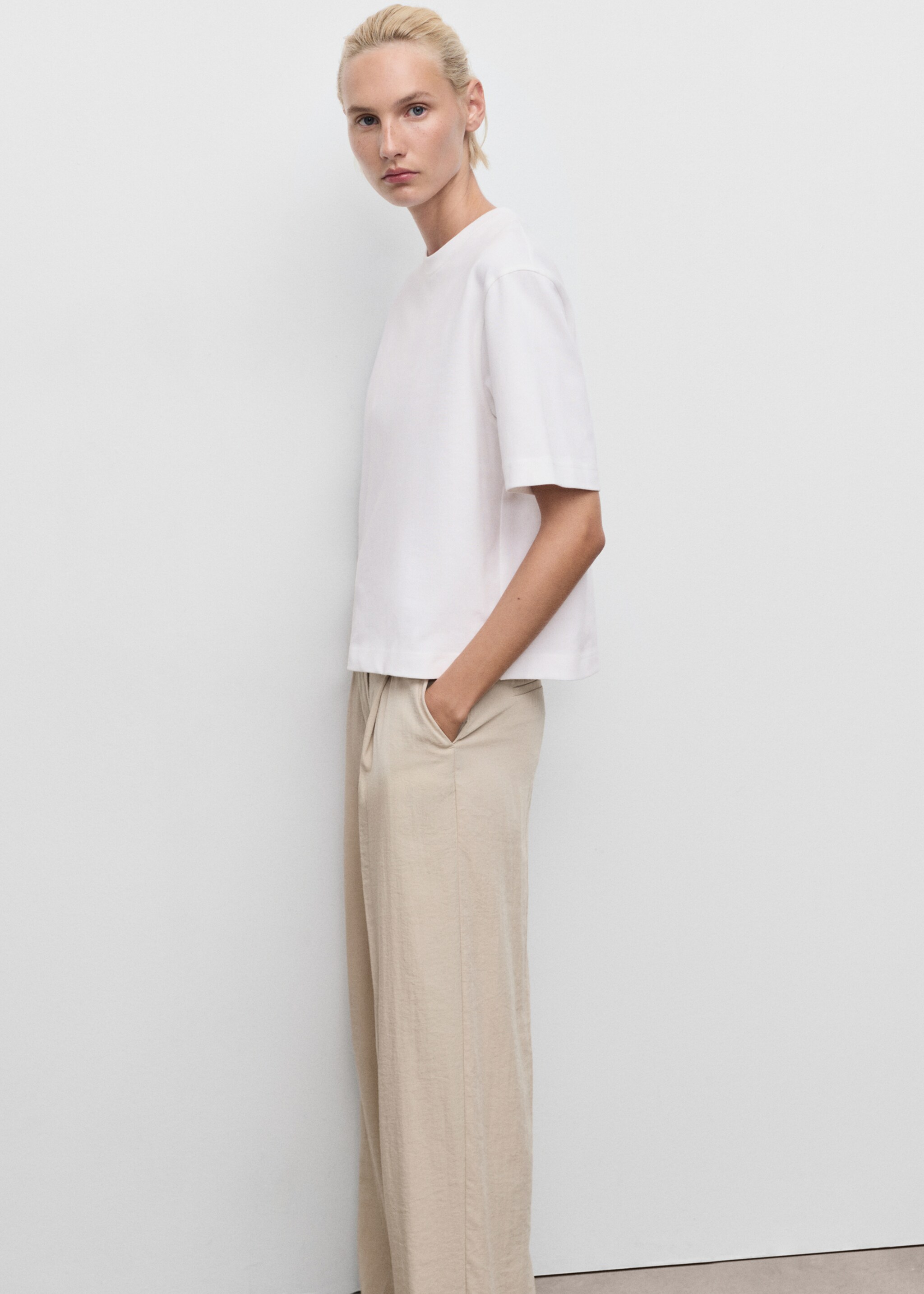 Oversized cotton t-shirt - Medium plane, Off White. Ref: 17044141-00.