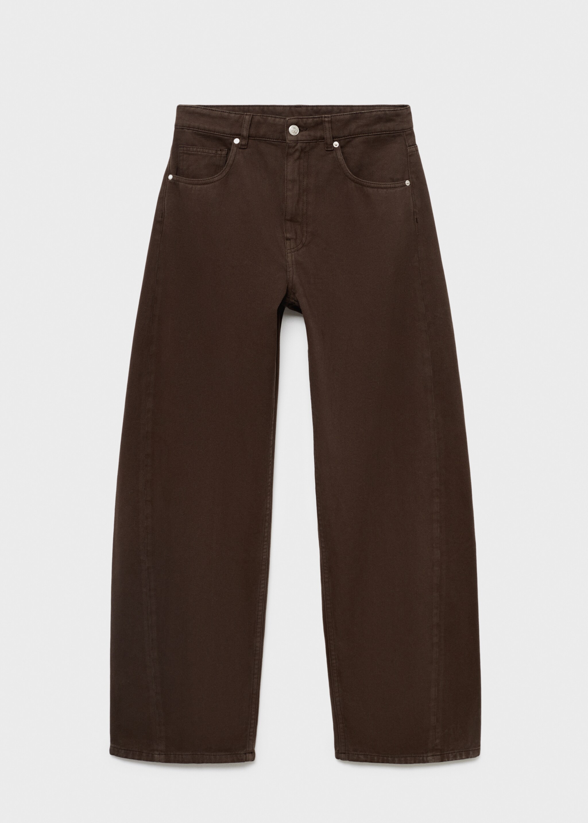 Jean balloon taille normale - Article sans modèle, Chocolat. Ref: 17044142-00.