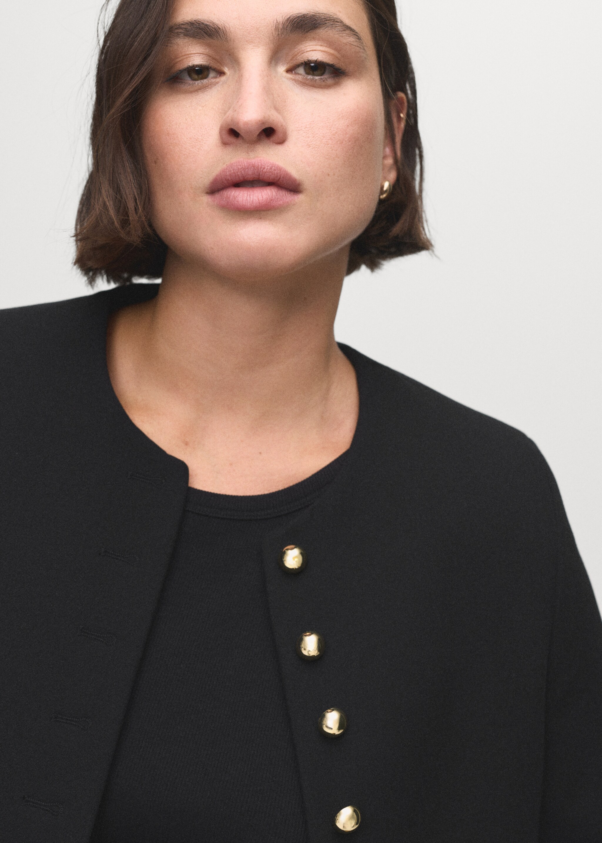 Veste crop boutons - Détail de l'article 4, Noir. Ref: 17044144-00.
