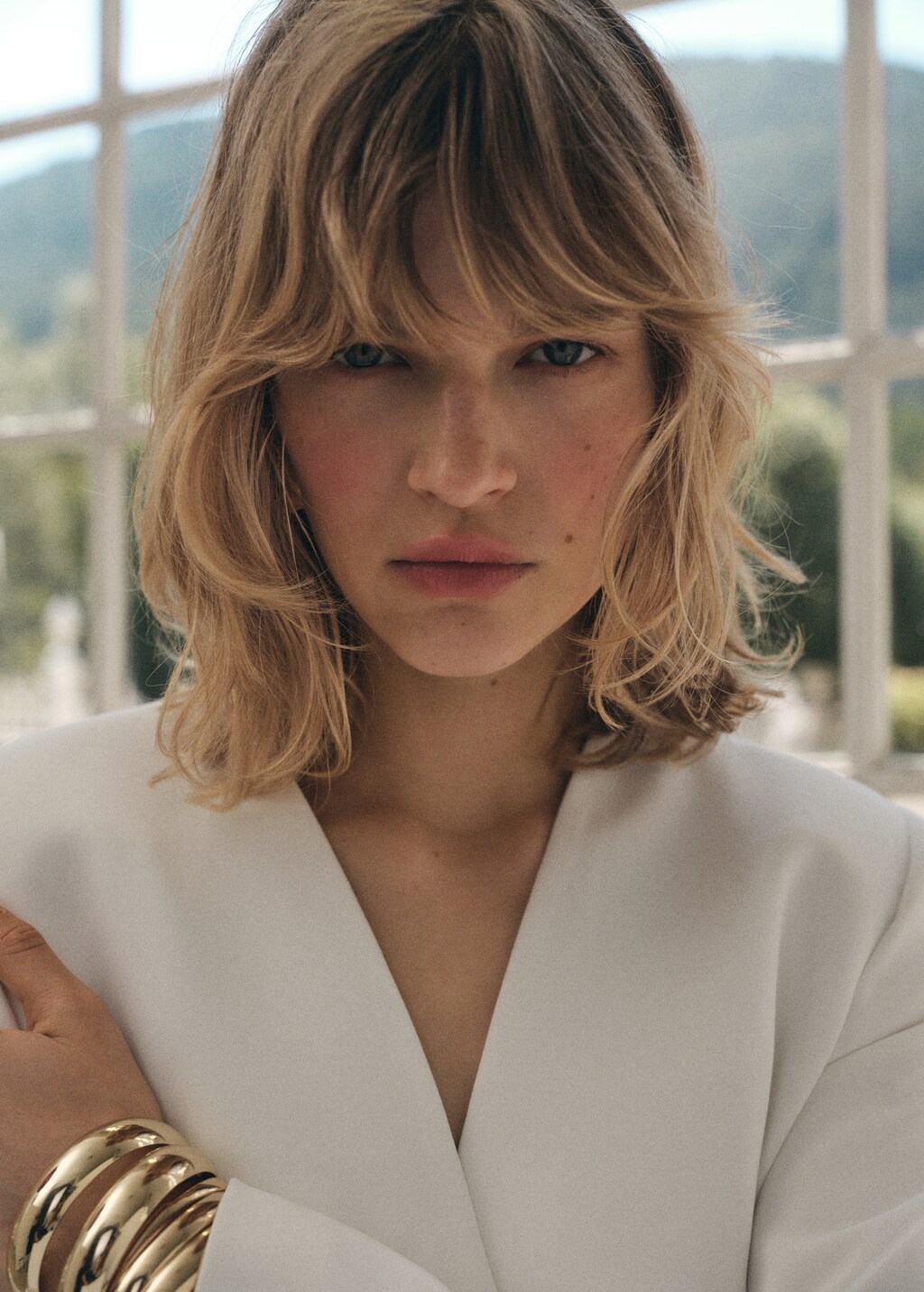 Mango Double-breasted suit blazer