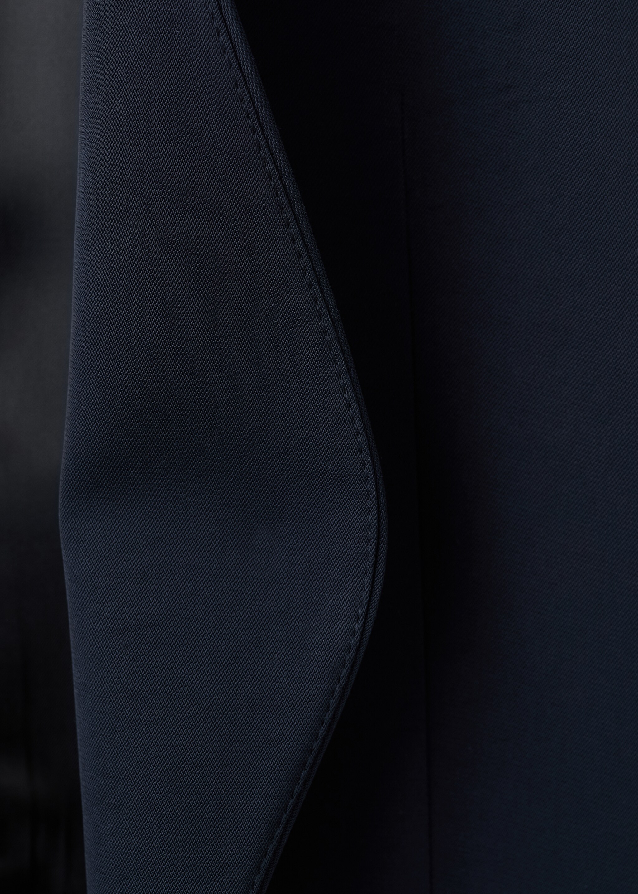 Double-breasted suit jacket - Details of the article 0, Navy. Ref: 17044147-00.