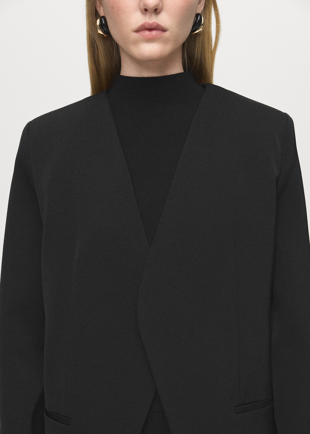 Double-breasted suit blazer