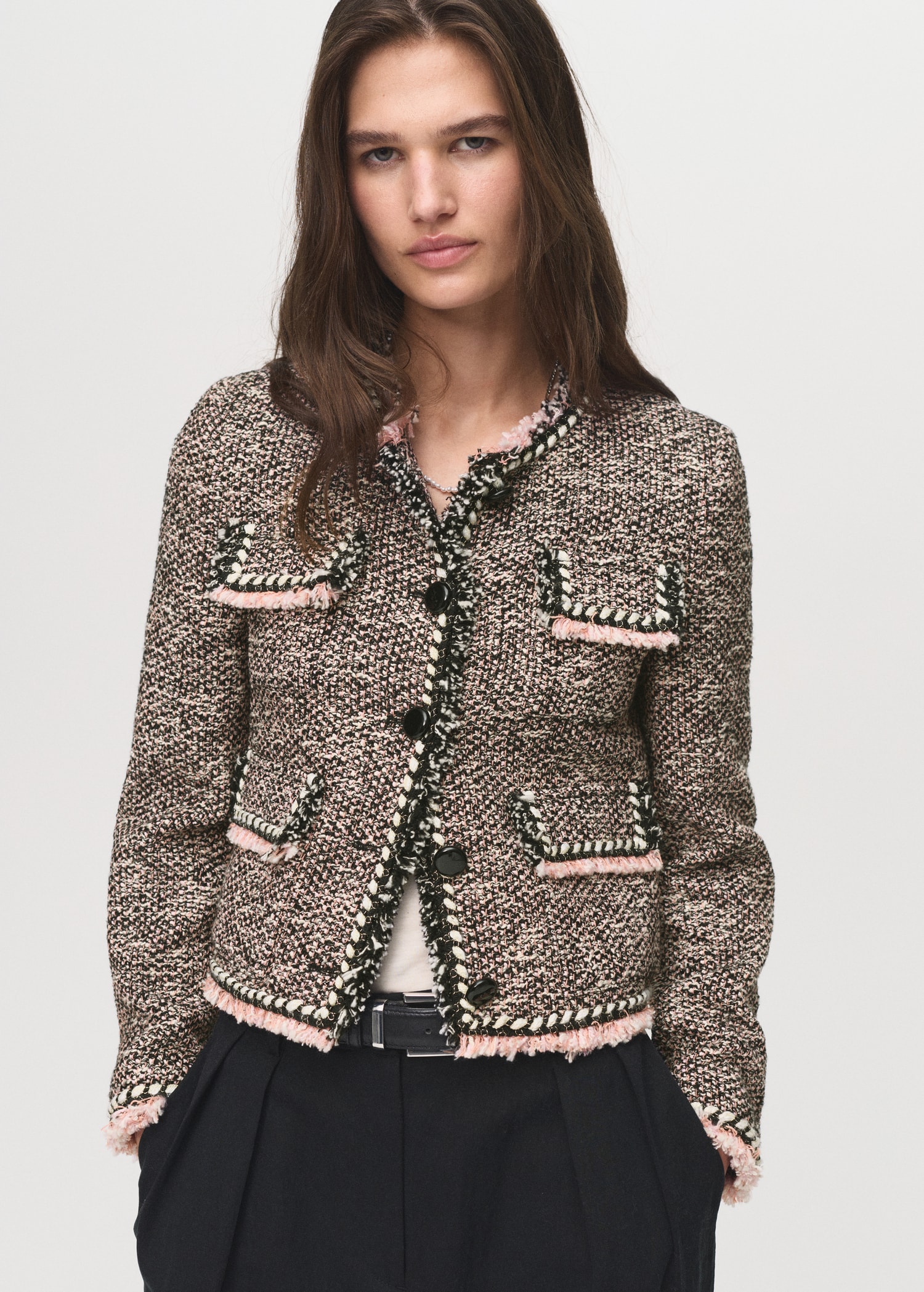 Pocket tweed jacket - Medium plane