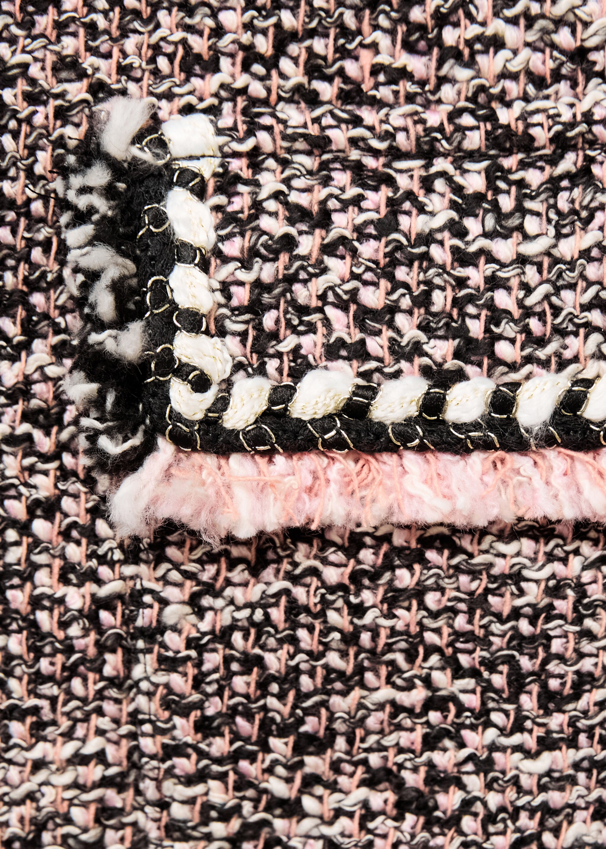 Pocket tweed jacket - Details of the article 0, Black. Ref: 17044148-00.