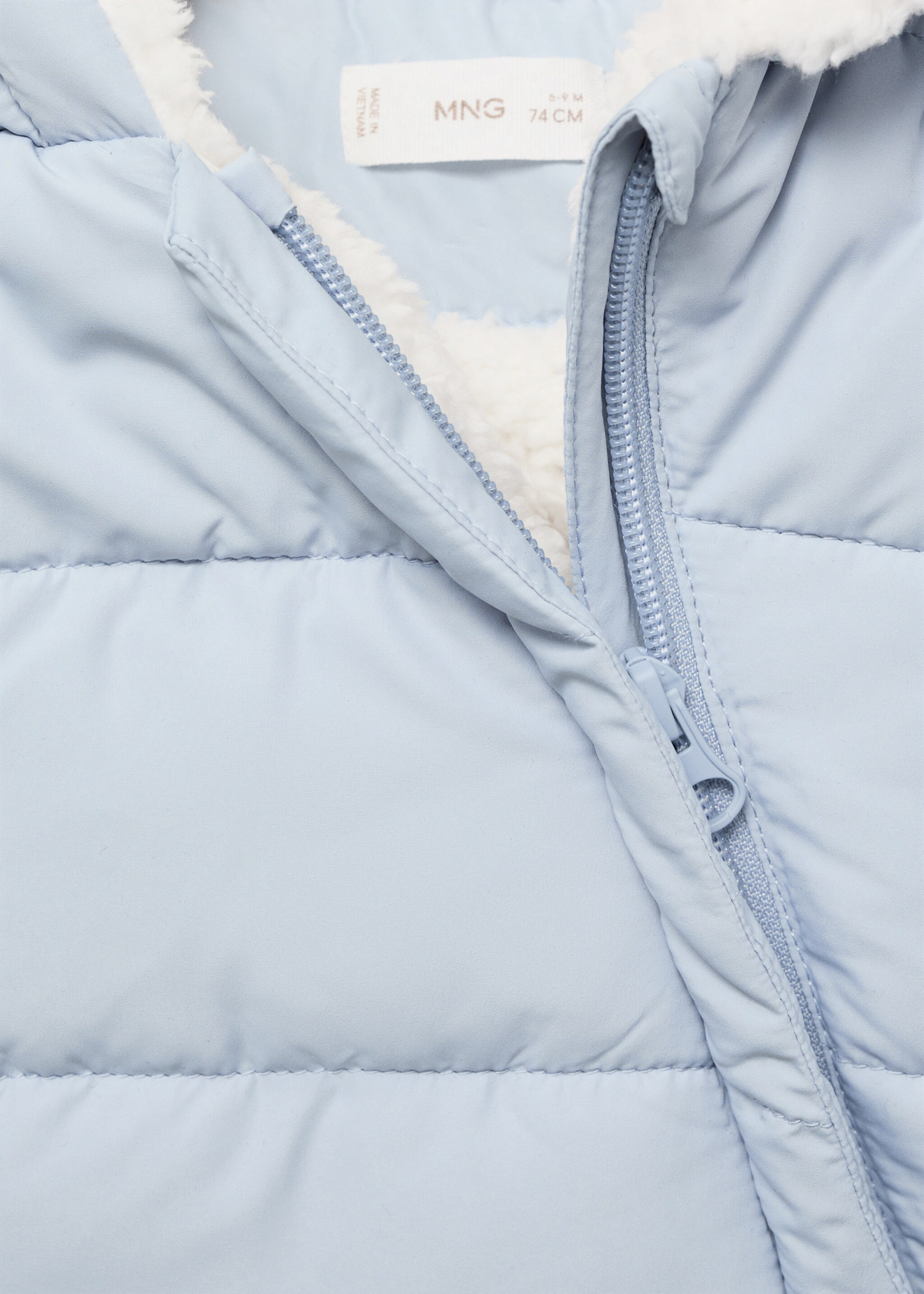 Anorak teddy - Détail de l'article 8, Bleu ciel. Ref: 17044406-00.